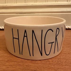 Rae Dunn “Hangry” dog bowl in very good used condition